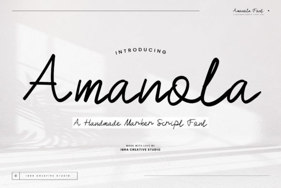Amanola: A Handmade Script Font for Modern Editorial Design