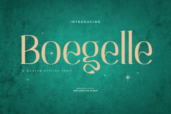 Boegelle: A Stylish Serif Typeface for Crafters and Product Makers
