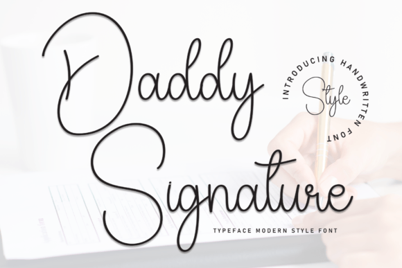 Daddy Signature: A Sweet Handwritten Font for Playful Brand Designs