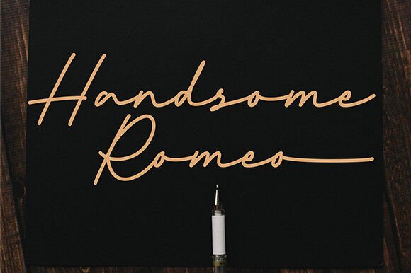 Elegant Signature Font: Handsome Romeo in Real Branding Projects
