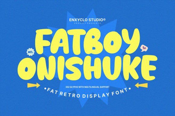 Fatboy Onishuke: A Bold Retro Display Font for Crafters & Sellers