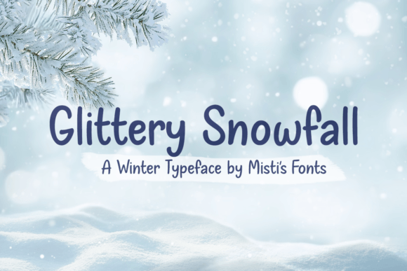 Glittery Snowfall: A Whimsical Handwritten Font for Scroll-Stopping Marketing Design