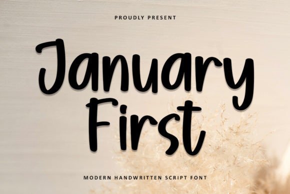 January First: A Festive Script Font for Crafters and Product Designers