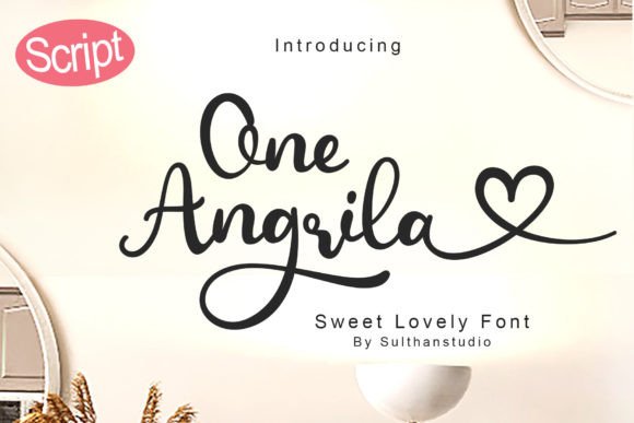 One Angrila: A Stylish Script Font That Elevates Small Business Branding
