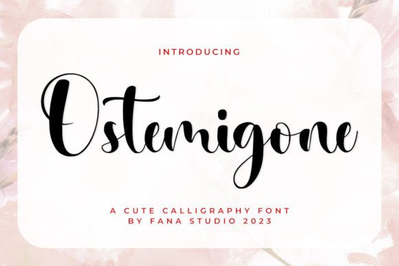 Ostemigone: The Handwritten Font Crafters and Sellers Will Love