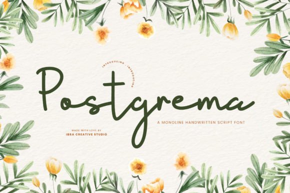 Postgrema: A Monoline Script Font That Elevates Brand Identity with Elegance