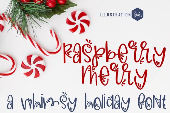 Raspberry Merry: A Festive Sans Serif Font for Holiday Branding Projects