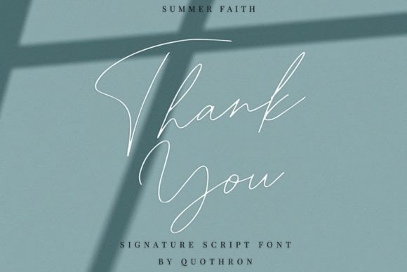 Summer Faith: A Fluid Script Font for Editorial Elegance